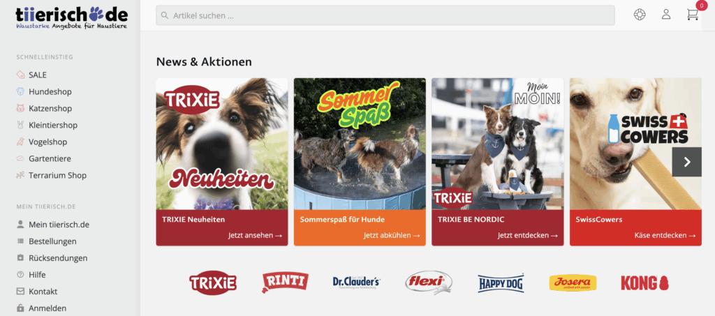 Tierbedarf & Hundesnacks Online Shop